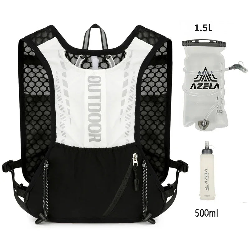 Trail Running Hydration Vest, Lightweight Cycling and Hiking Backpack with Reflective Design