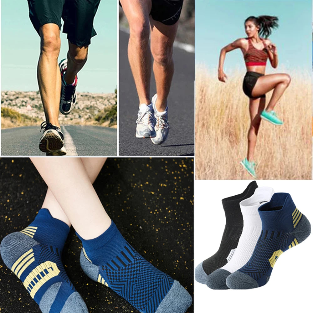 3-Pair Sports Socks – Non-Slip, Quick-Dry Training Socks for Running & Basketball