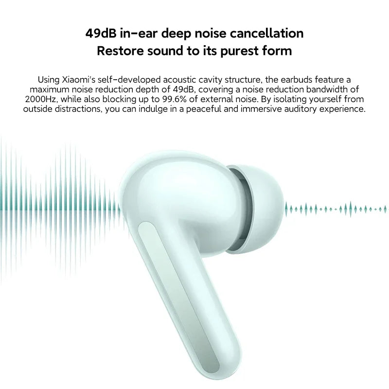 XIAOMI Redmi Buds 6 Global Version – ANC Bluetooth 5.4 Earbuds with 42-Hour Battery Life