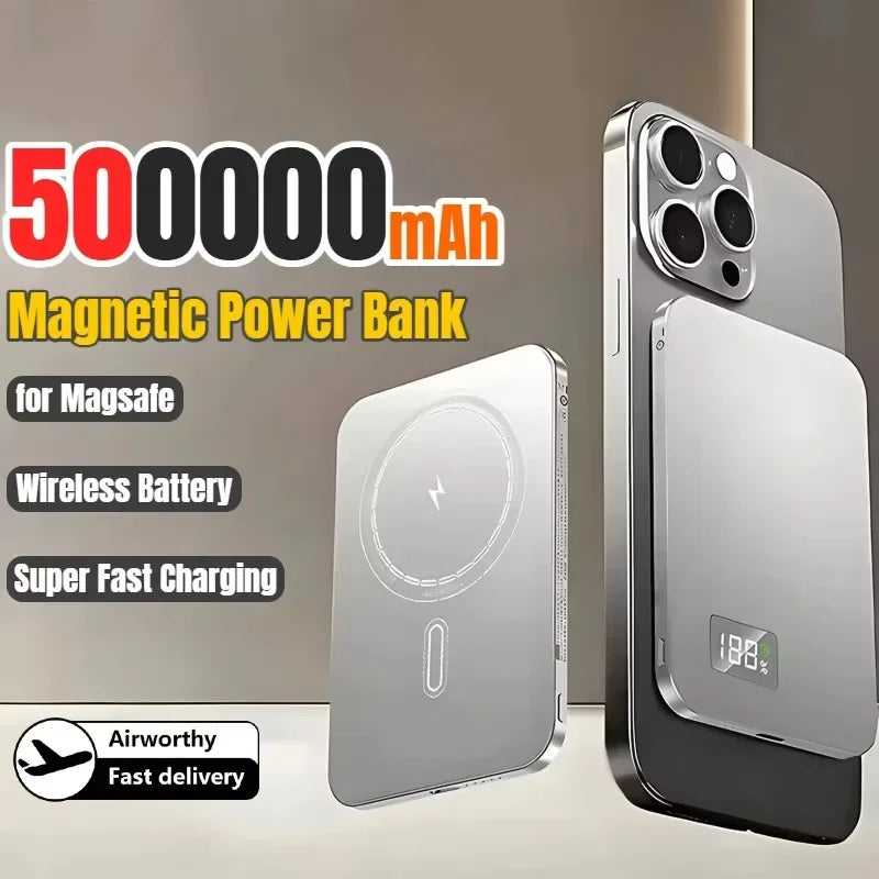 Wireless Magnetic 50000mAh Power Bank PD22.5W Fast Charging MagSafe Compatible