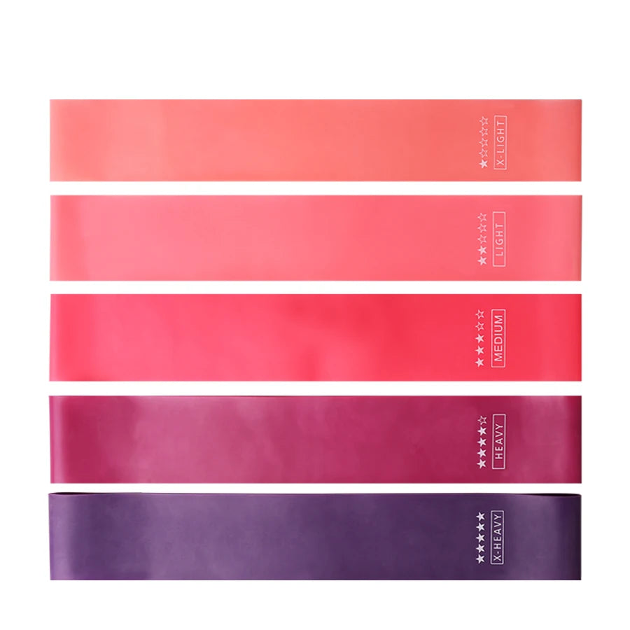 5-Level Resistance Bands Set, Natural Latex Workout Loops for Home Fitness, Stretching and Running