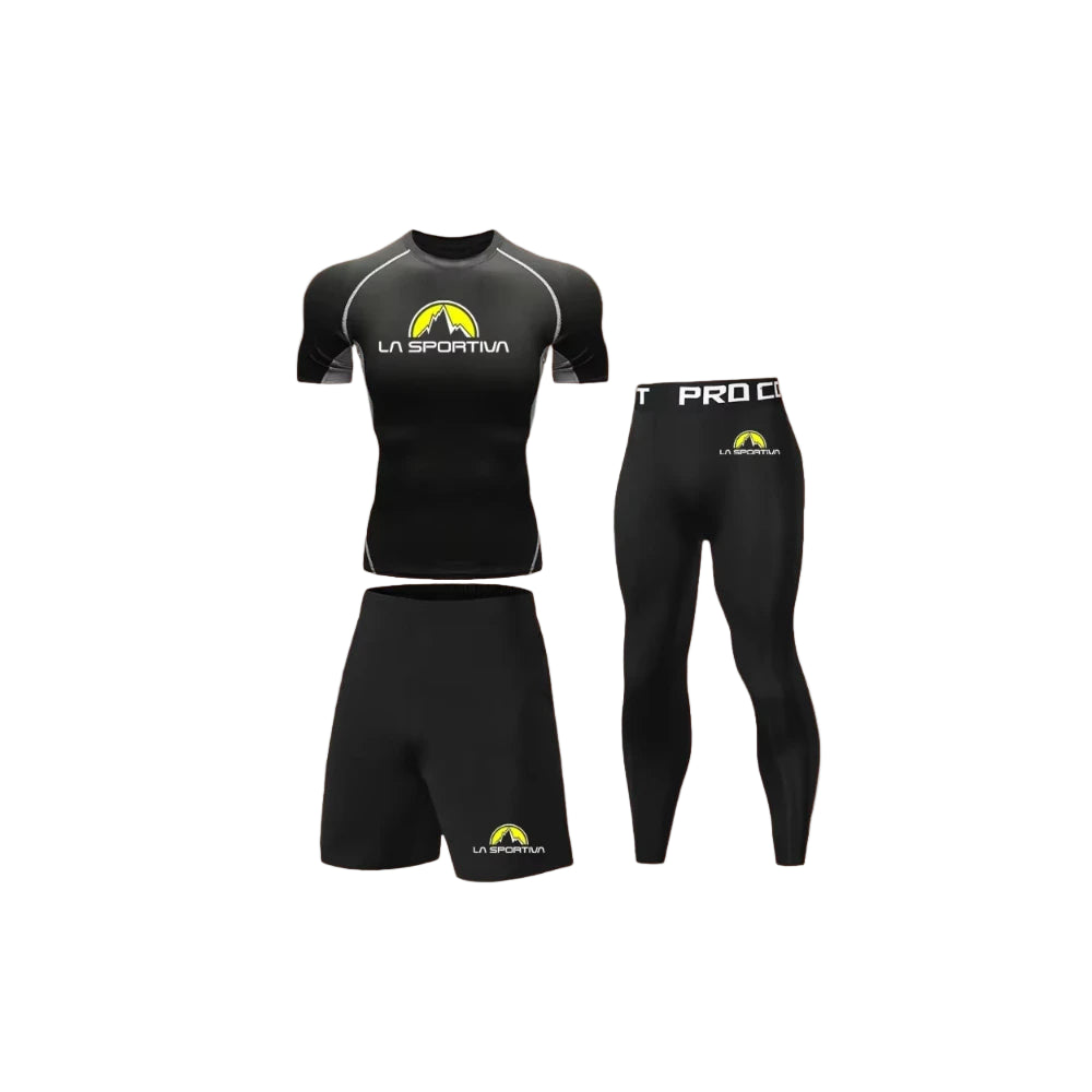 LA SPORTIVA 2025 Kids 3PCS Sports Set – Quick-Dry Running & Training Outfit Boys