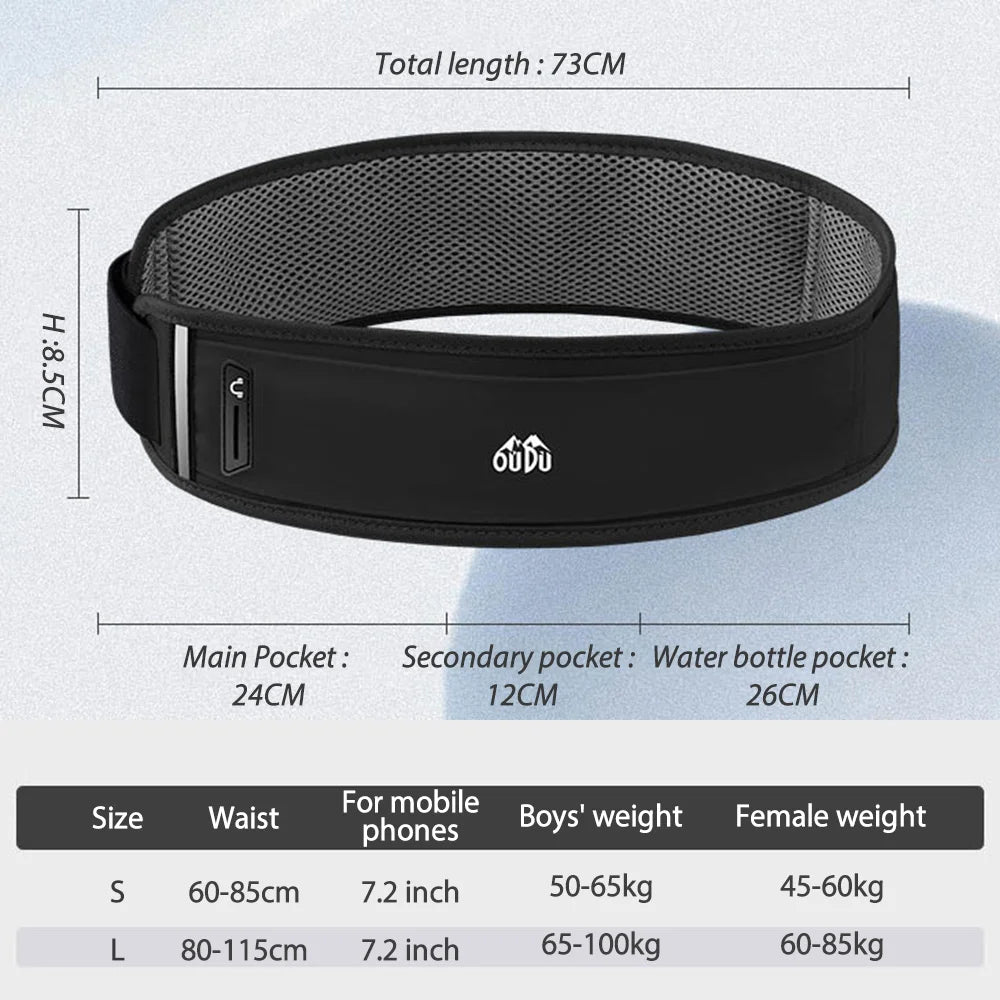 NEWBOLER Running Waist Bag Sports Fanny Pack Adjustable Belt Bag