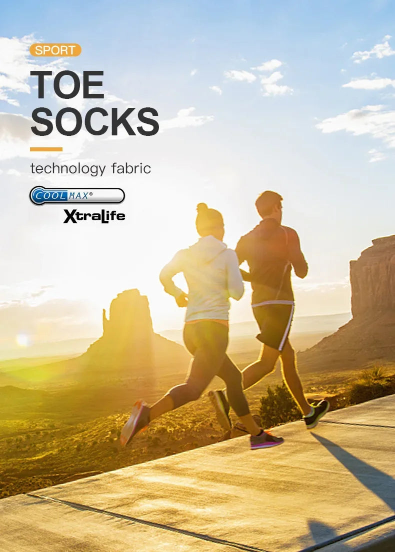 AONIJIE Five-Toe Running Socks Low Cut & Quarter Athletic Toe Socks
