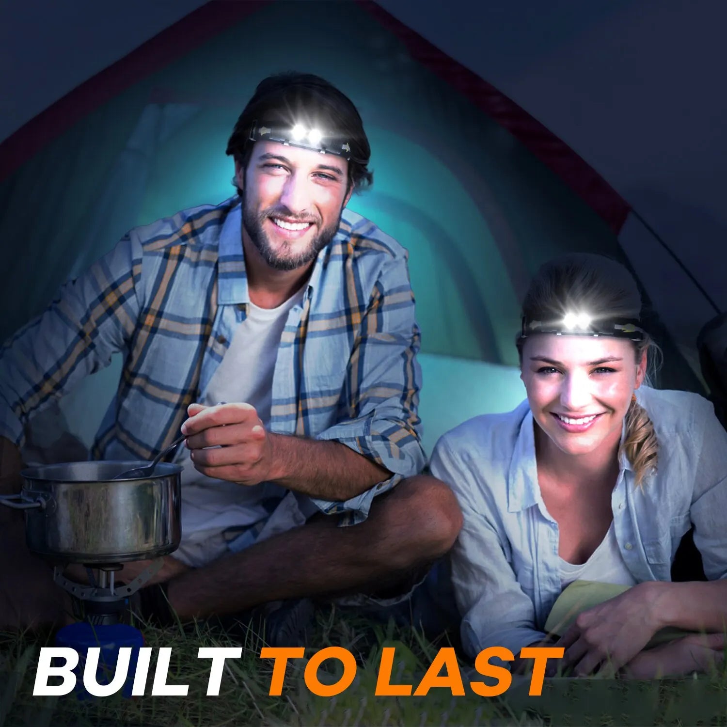 H25S Dual SST40 LED Headlamp, 1200 Lumens, USB Rechargeable, 18650 Battery Tactical Running Light