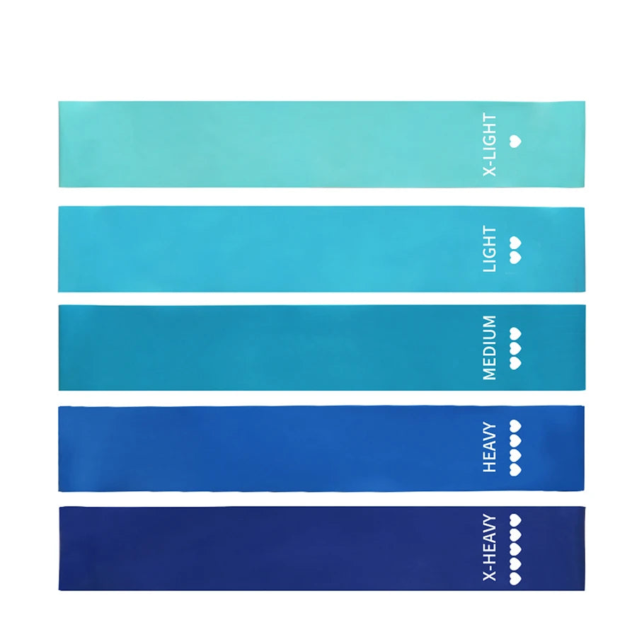 5-Level Resistance Bands Set, Natural Latex Workout Loops for Home Fitness, Stretching and Running