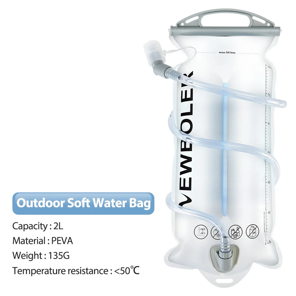 NEWBOLER 2L Hydration Water Bladder – BPA-Free PEVA Reservoir for Running & Cycling