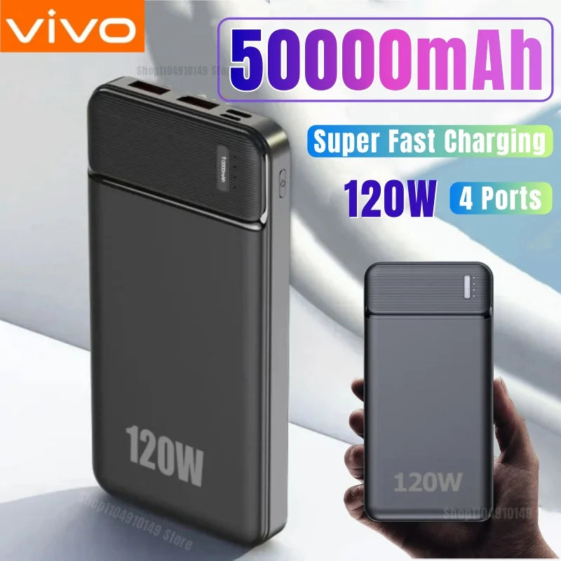 VIVO 120W Power Bank 50000mAh Fast Charging Portable Charger with Digital Display