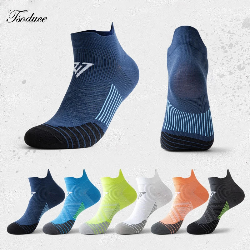 TSODUCE Summer Running Socks – Breathable Quick-Dry Marathon Ankle Socks for Men & Women