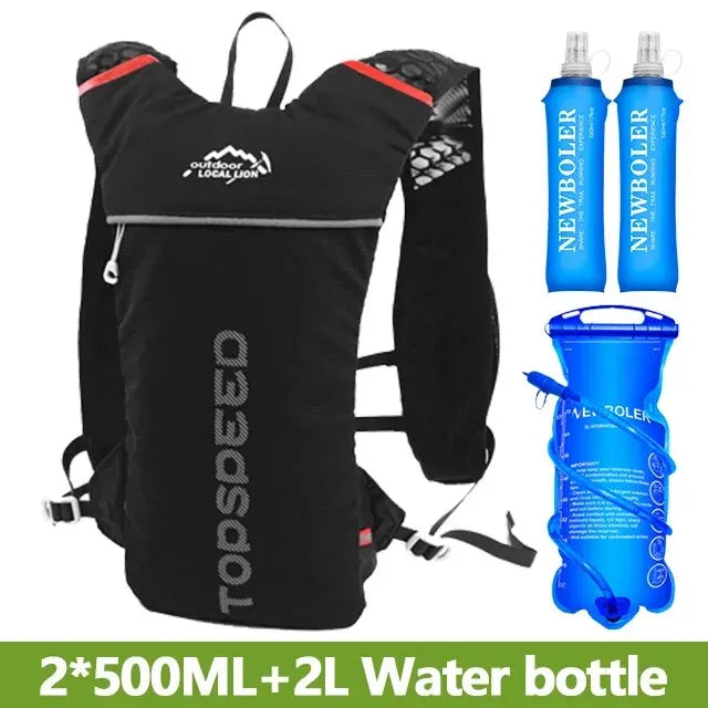 NEWBOLER Trail Running Ultralight 5L Backpack with 2L Hydration Bladder
