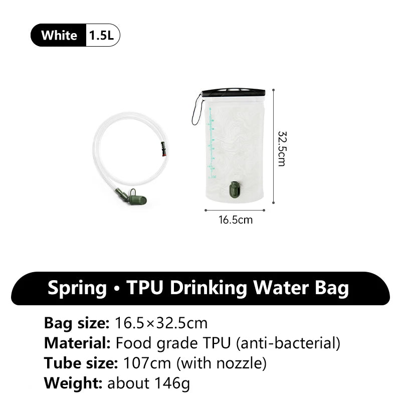 NATUREHIKE Spring Water Bag – 3L Portable Hydration Bladder for Camping, Hiking & Trekking