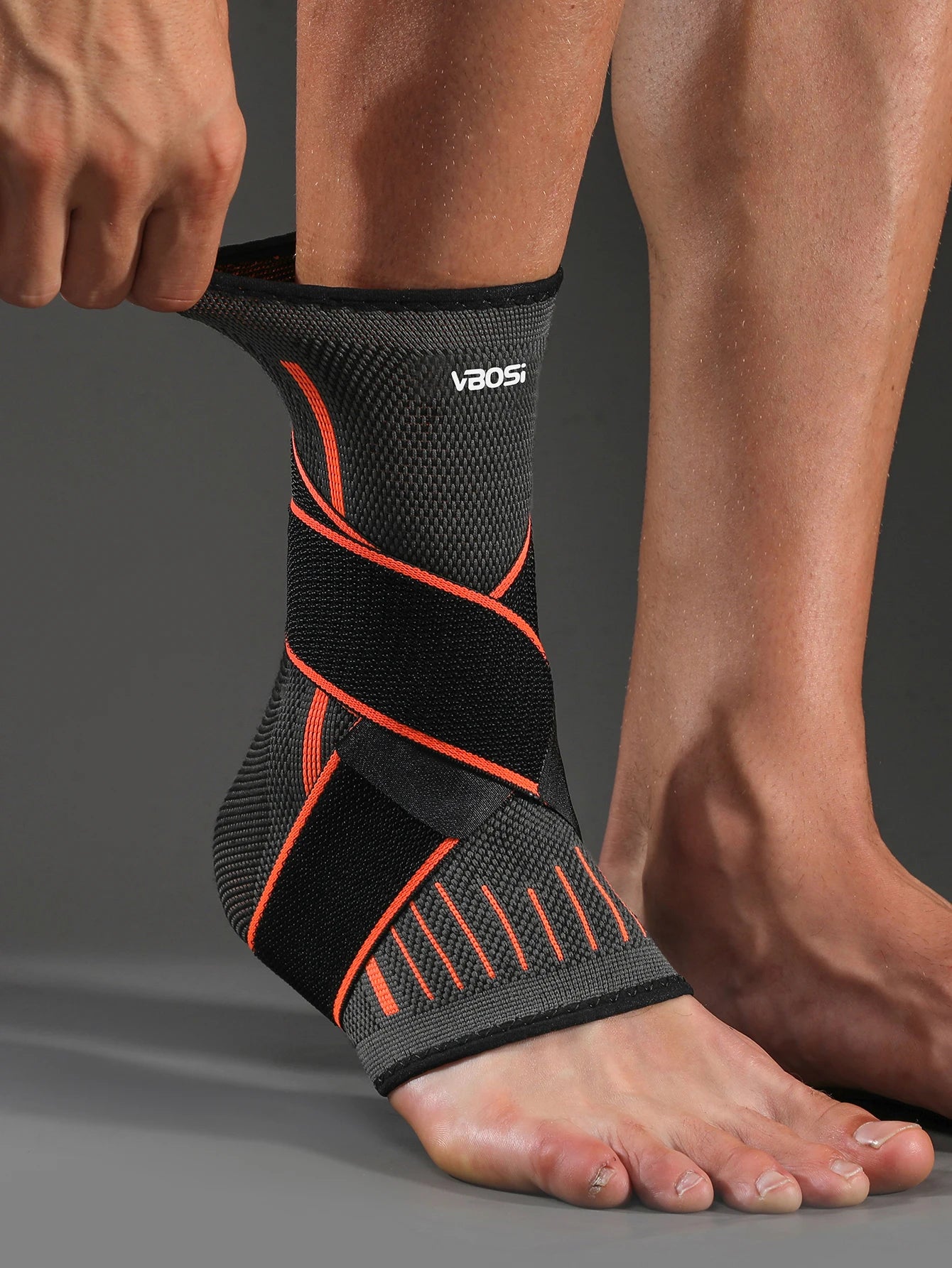 Ankle Brace Compression Sleeve with Adjustable Straps & Arch Support