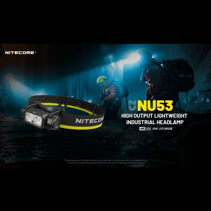 NITECORE NU53 USB-C Rechargeable 1800 Lumens Headlamp with 6000mAh Battery
