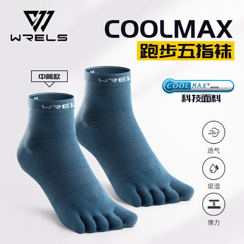 Five-Toe Running Socks – Quick-Dry Sports Toe Socks Unisex (1 or 3 Pairs) Breathable Anti-Blisters