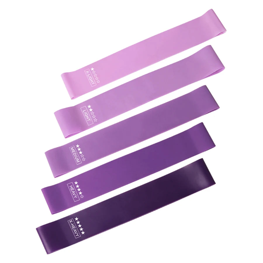 5-Level Resistance Bands Set, Natural Latex Workout Loops for Home Fitness, Stretching and Running