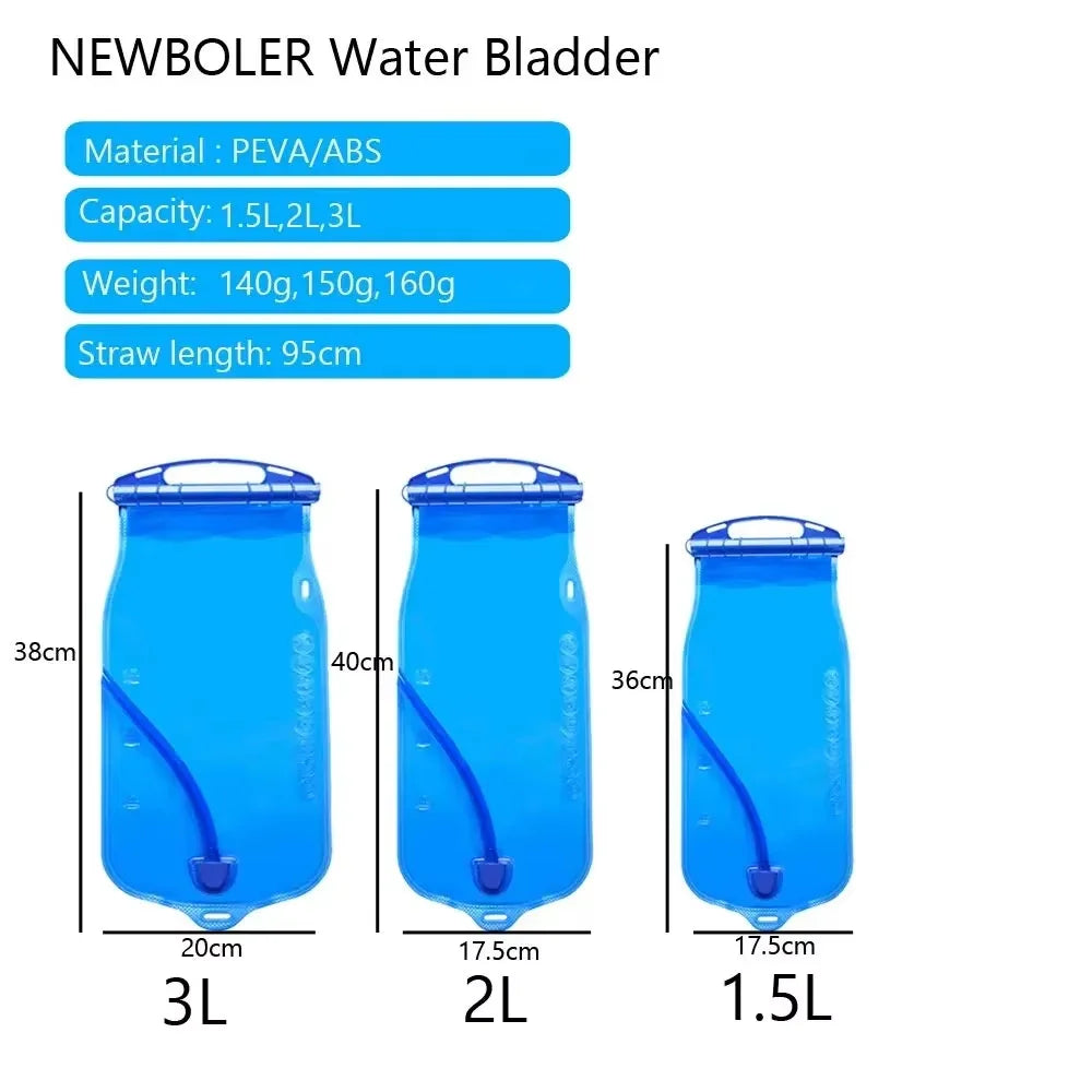 NEWBOLER Hydration Water Bag Reservoir 1.5L 2L 3L BPA-Free Running Backpack Bladder