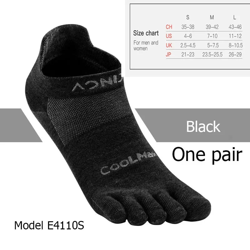 AONIJIE Five-Toe Running Socks Low Cut & Quarter Athletic Toe Socks