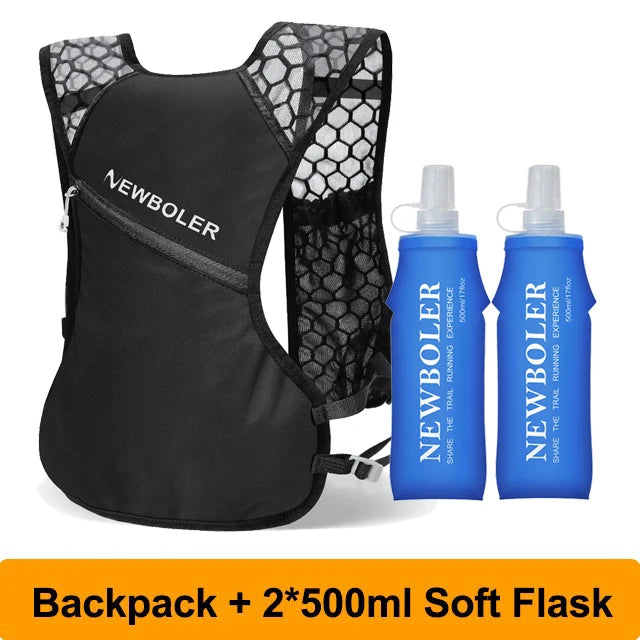 NEWBOLER Ultralight Trail Running Hydration Vest Backpack with Bottle