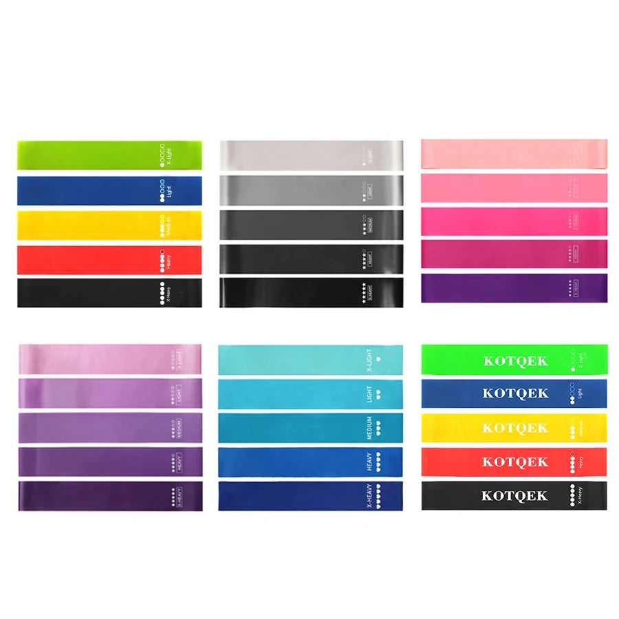 5-Level Resistance Bands Set, Natural Latex Workout Loops for Home Fitness, Stretching and Running