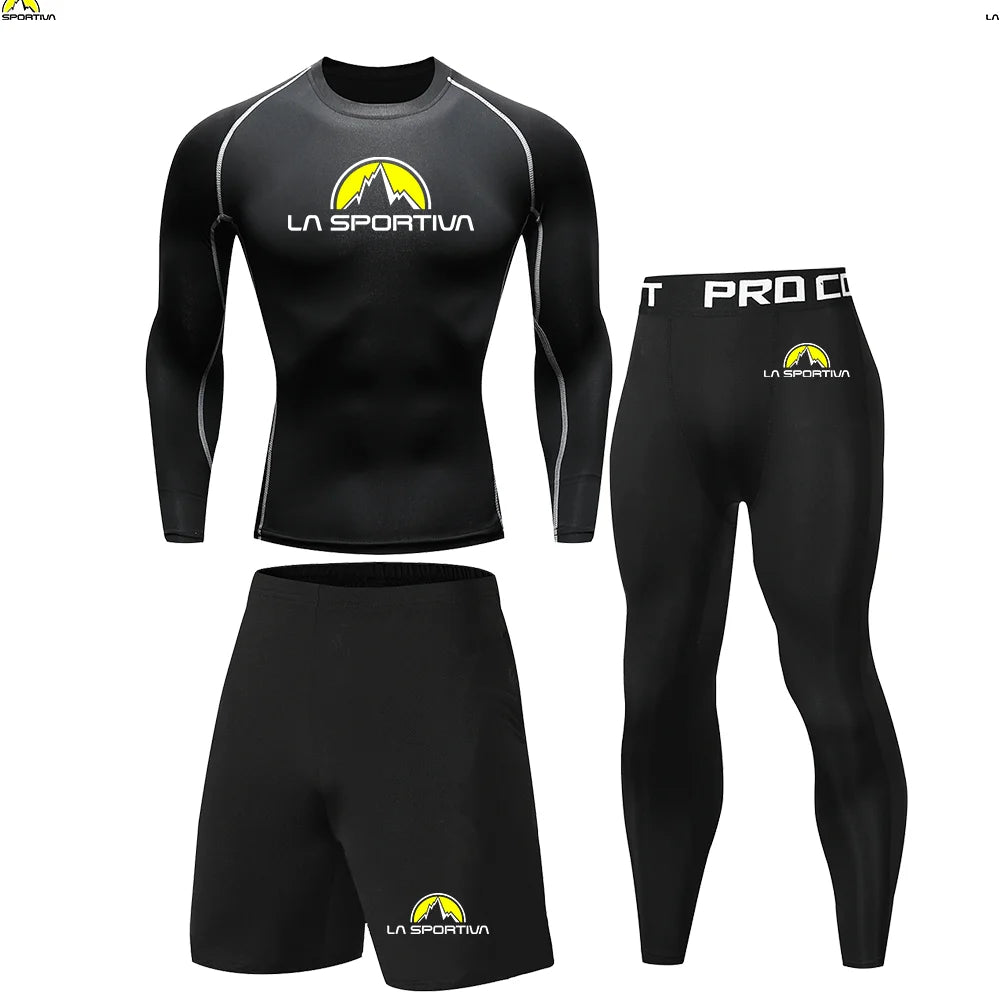 LA SPORTIVA 2025 Kids 3PCS Sports Set – Quick-Dry Running & Training Outfit Boys