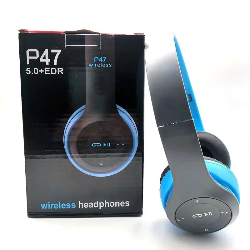 EDUP P47 Bluetooth 5.0 Wireless Headphones with Mic & Foldable Stereo Design