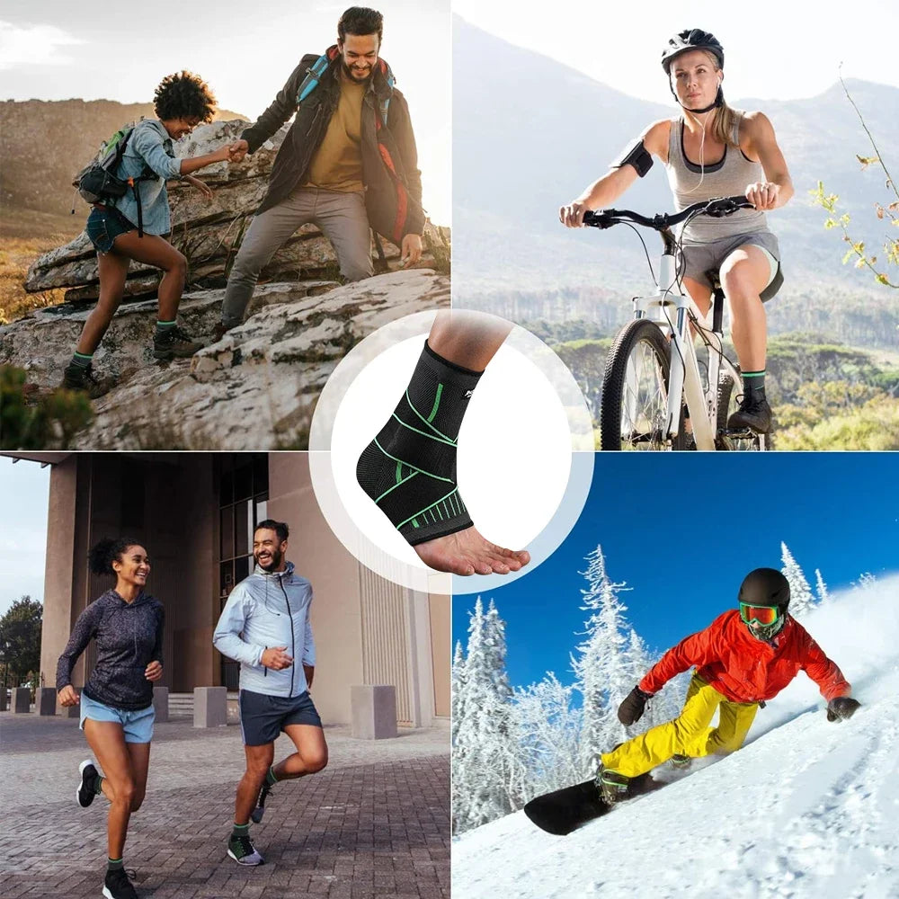 Adjustable Elastic Ankle Brace Compression Sleeve| Stabilizer for Plantar Fasciitis & Tendonitis