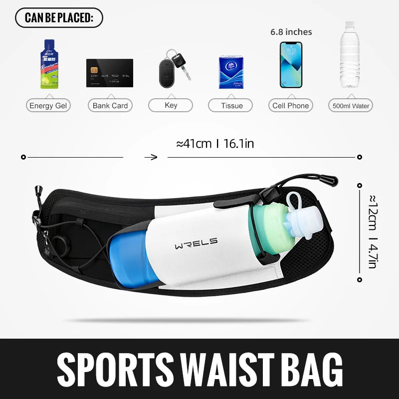 Running Waist Bag – Dual Pocket Trail Belt for Phone, Water Bottle & Essentials | WRELS