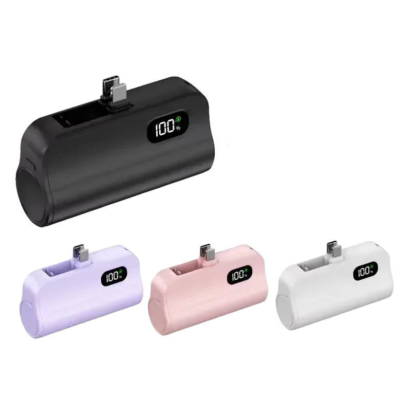 Mini Capsule Power Bank 50000mAh Wireless Fast Charging Portable Charger with Cables