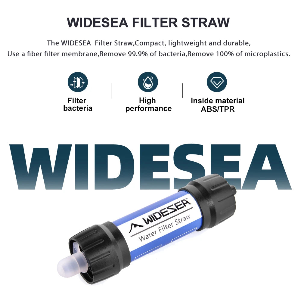WIDESEA Portable Water Filter Straw 0.01 Micron Outdoor Camping Purifier