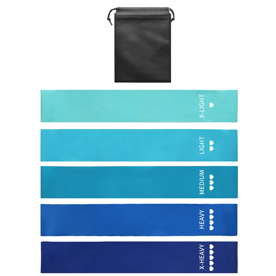 5-Level Resistance Bands Set, Natural Latex Workout Loops for Home Fitness, Stretching and Running