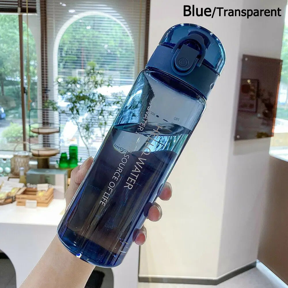 Transparent Sports Water Bottle 780 ml – Portable Leakproof Gym & Travel Bottle
