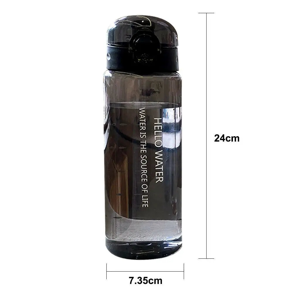 Transparent Sports Water Bottle 780 ml – Portable Leakproof Gym & Travel Bottle