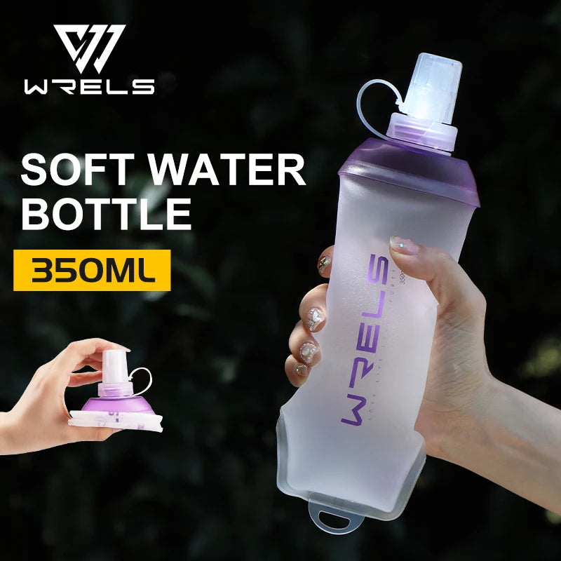 WRELS Outdoor Sport Water Bottle – Lightweight Foldable Soft Flask, BPA-Free for Running & Cycling