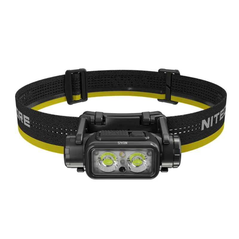 NITECORE NU45 Rechargeable Headlamp – 1700 Lumens, Dual White & Red Light, USB-C Charging