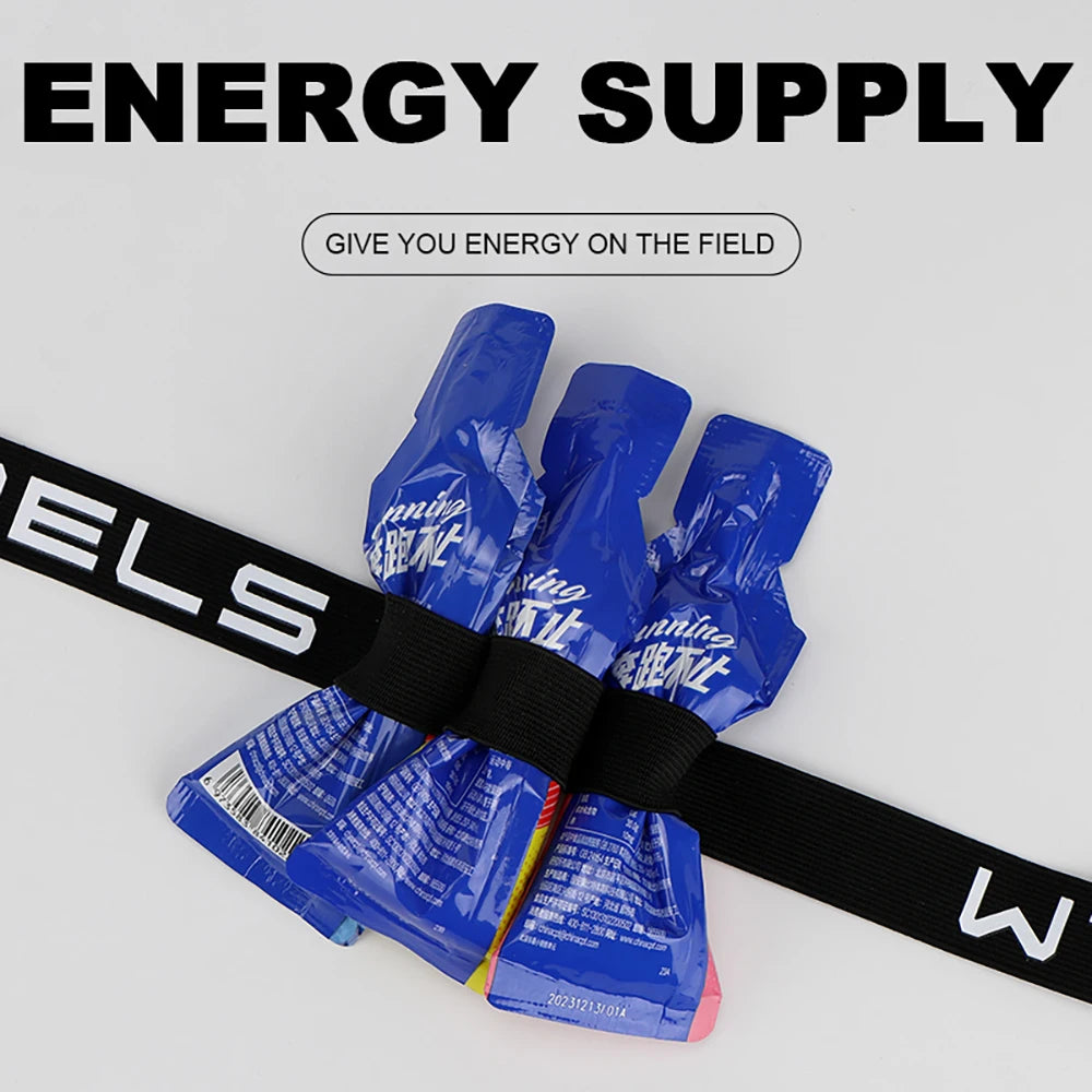 WRELS Unisex Race Number Belt with Gel Holder – Adjustable Running Belt for Outdoor Sports