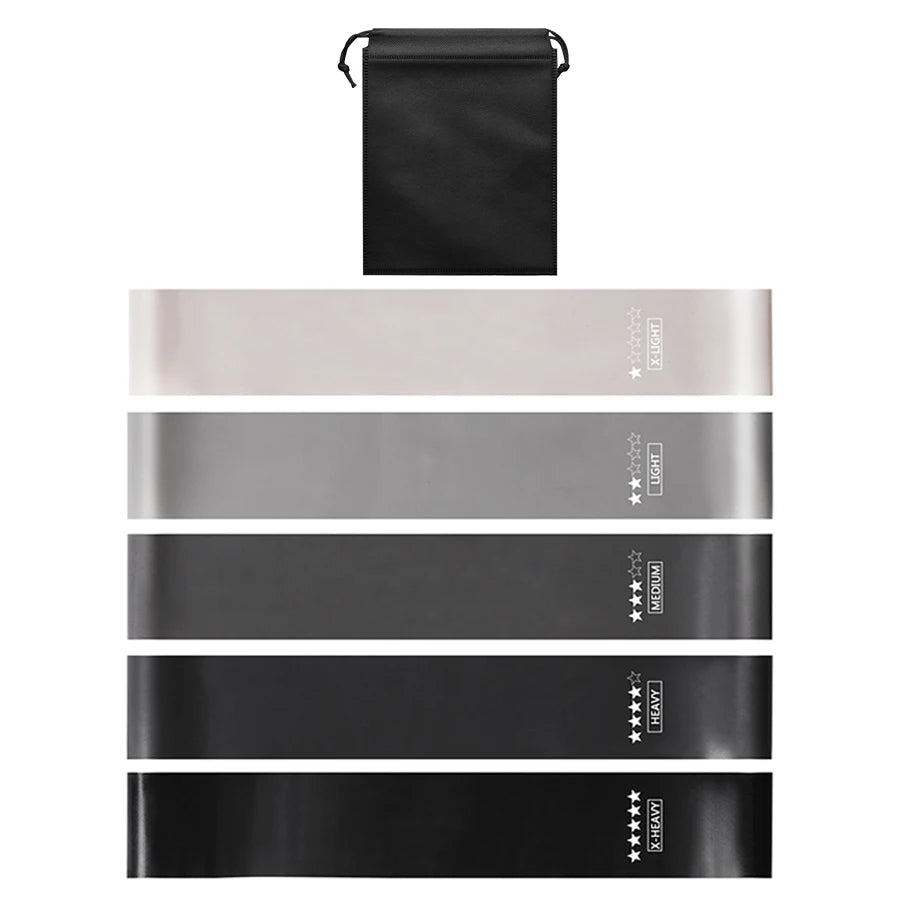 5-Level Resistance Bands Set, Natural Latex Workout Loops for Home Fitness, Stretching and Running