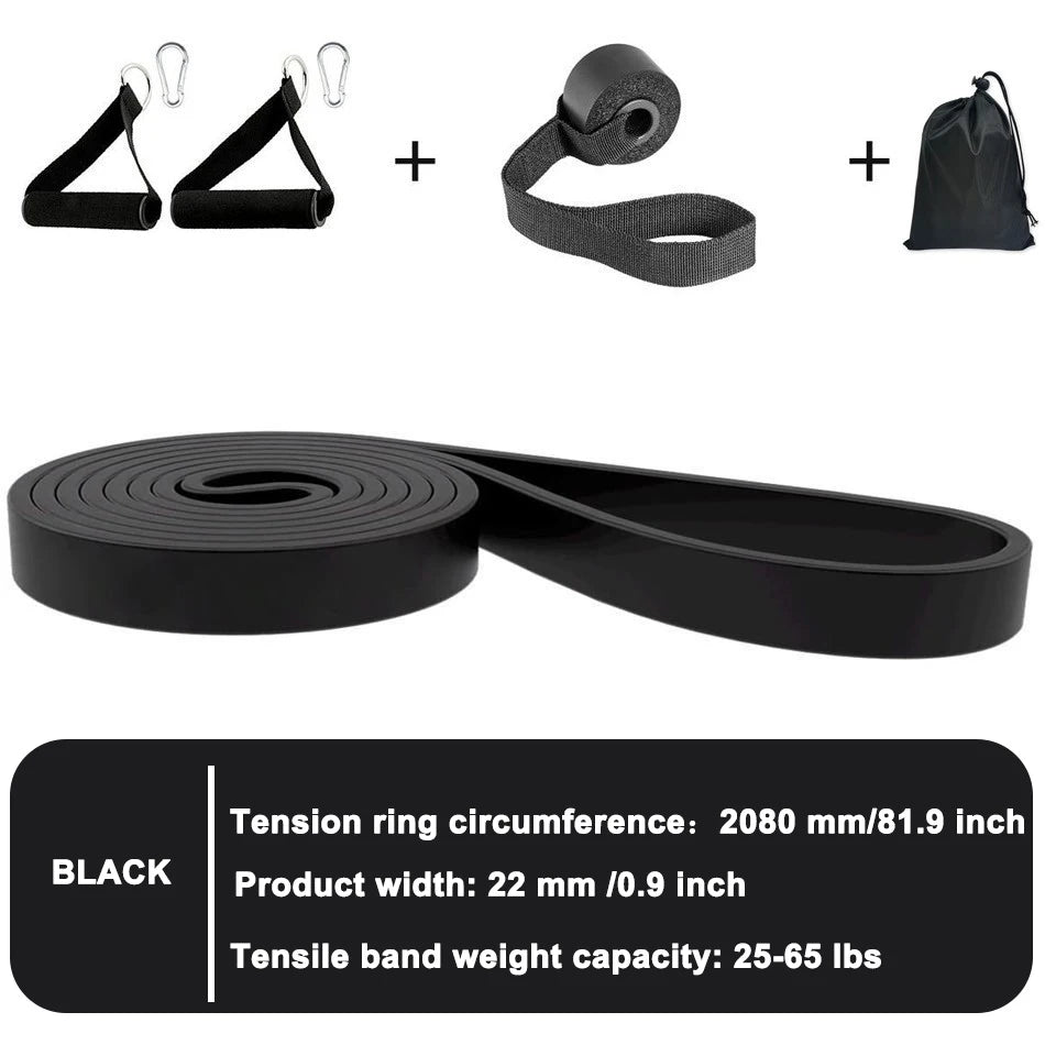 Elastic Resistance Bands, Pull-Up Assist and Strength Training for Home, Runners or Gym Workouts