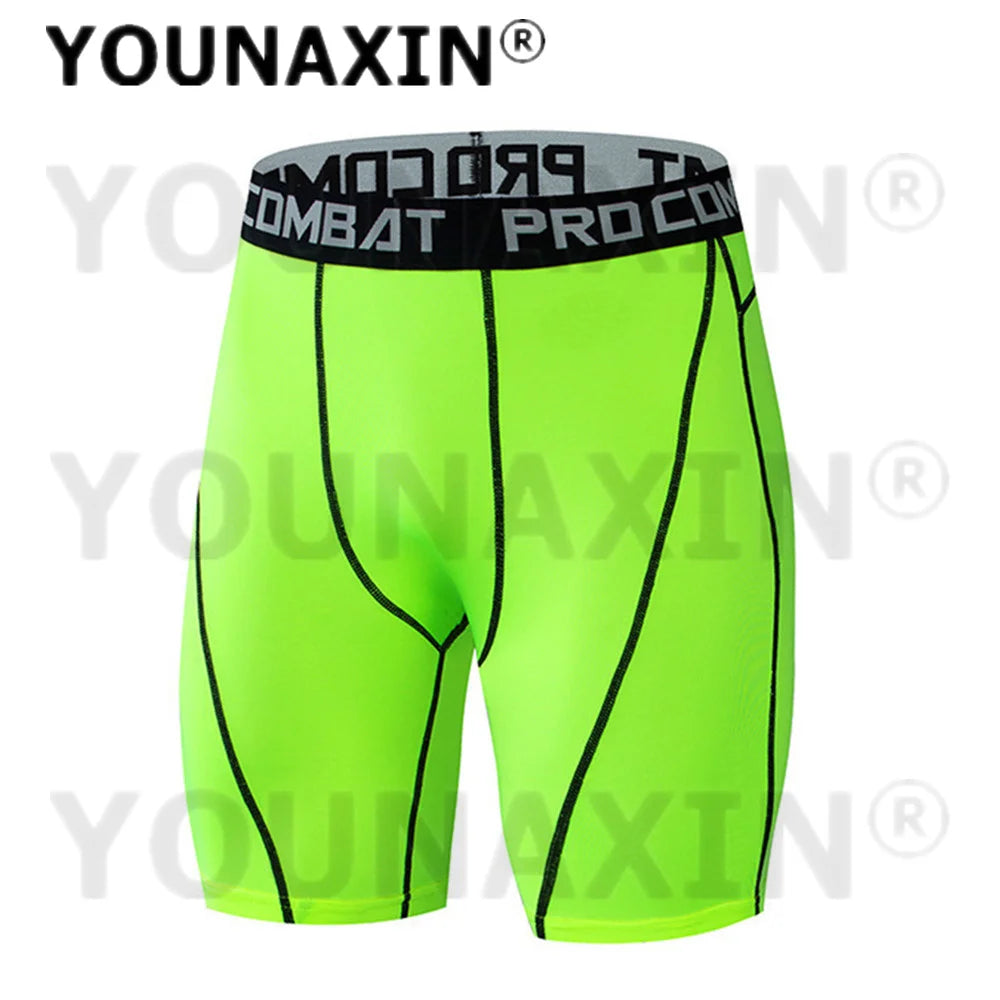 YOUNAXIN Men’s Compression Running Shorts – Lightweight Tights for Gym & Sports