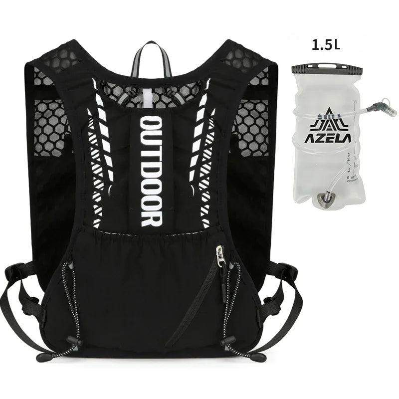 Trail Running Hydration Vest, Lightweight Cycling and Hiking Backpack with Reflective Design