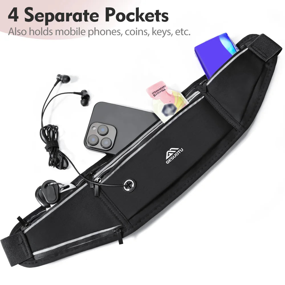 NEWBOLER Professional Running Waist Bag – Lightweight Sports Belt Pouch
