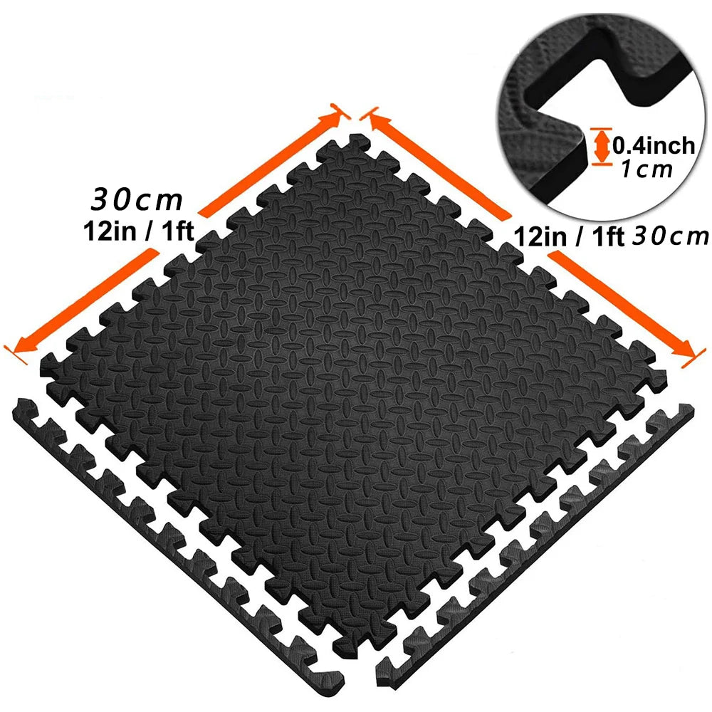 EVA Puzzle Fitness Mat – Interlocking Foam Floor Tiles for Home Gym & Kids Play Area
