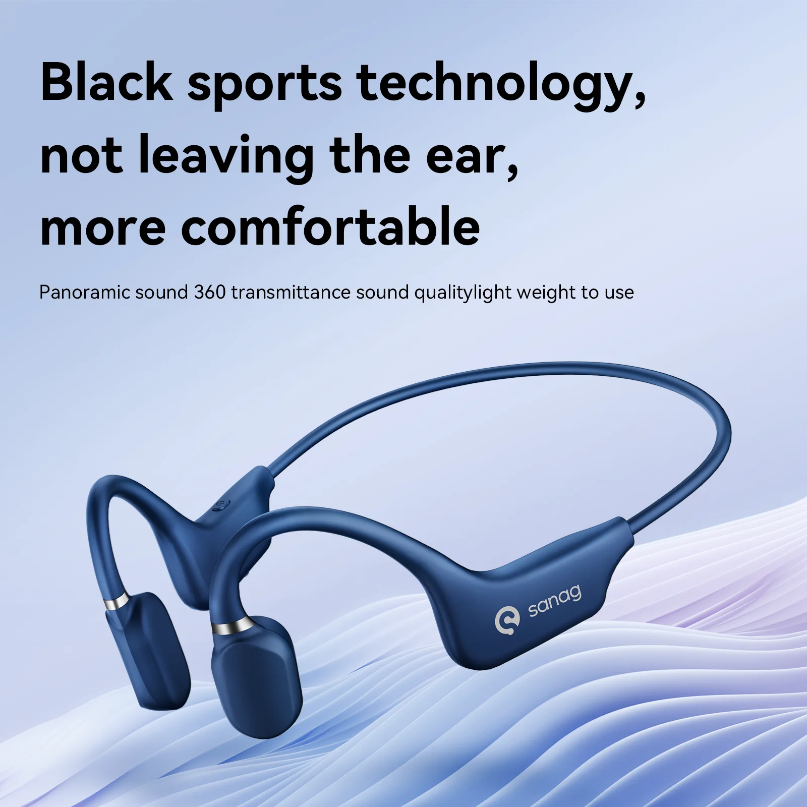 SANAG A5X Bone Conduction Running Headphones – Wireless, Open-Ear, Waterproof, Bluetooth 5.1