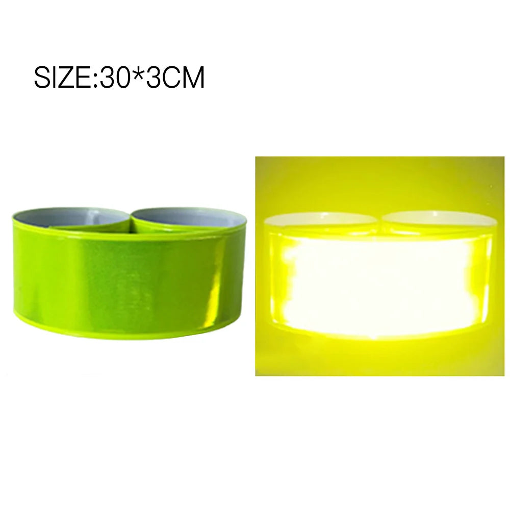 Reflective Slap Band Wristband Safety Armband for Night Running Cycling
