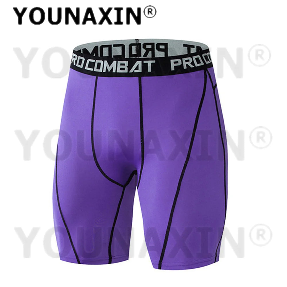 YOUNAXIN Men’s Compression Running Shorts – Lightweight Tights for Gym & Sports