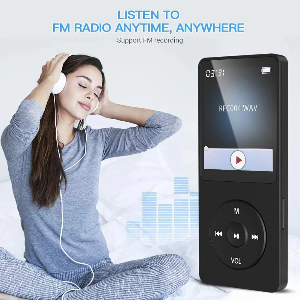 KEBIDUMEI MP3 Player Bluetooth 5.4 Portable Music Player with FM Radio and E-Book
