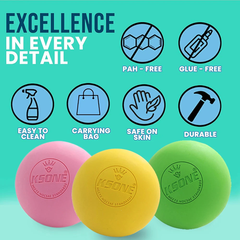 Massage Ball for Fascia Release, Yoga, and Muscle Pain Relief | Trigger Point & Physiotherapy Ball