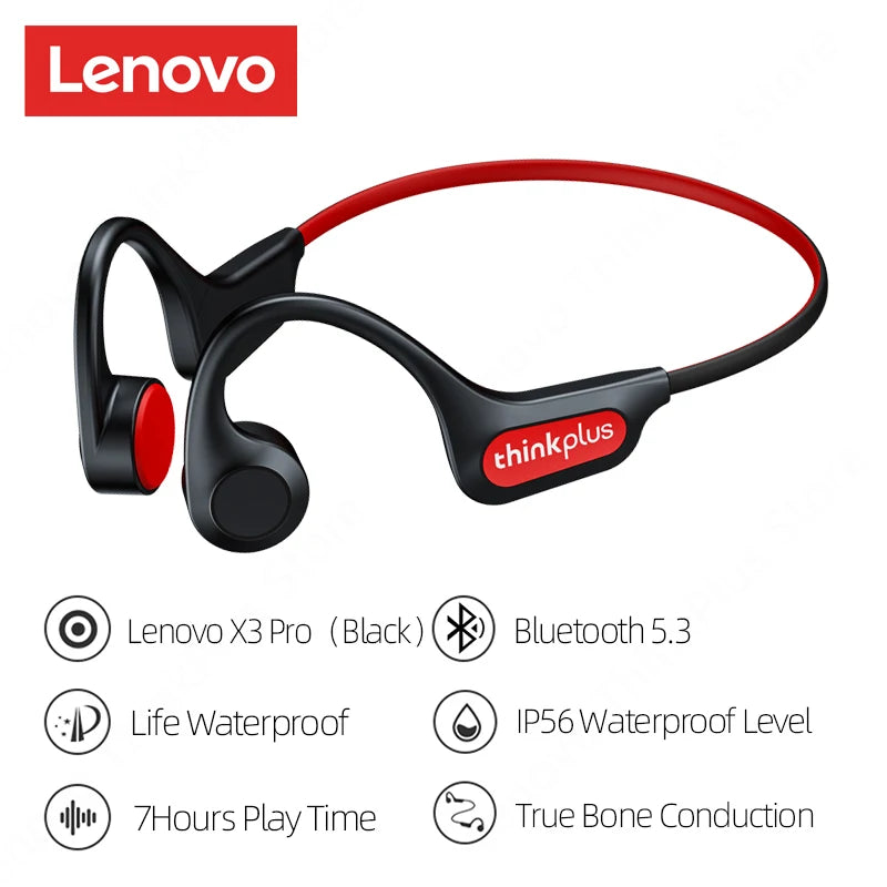 LENOVO X3 Pro Bone Conduction Bluetooth 5.3 Earphones with Mic & Waterproof Design