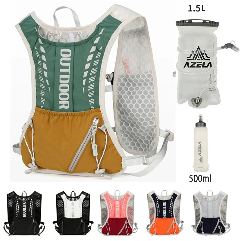 Trail Running Hydration Vest, Lightweight Cycling and Hiking Backpack with Reflective Design