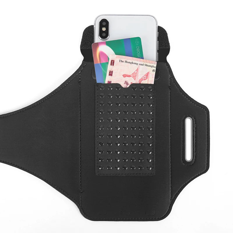 HAISSKY Running Sport Armband with Zipper Pocket for iPhone & Samsung