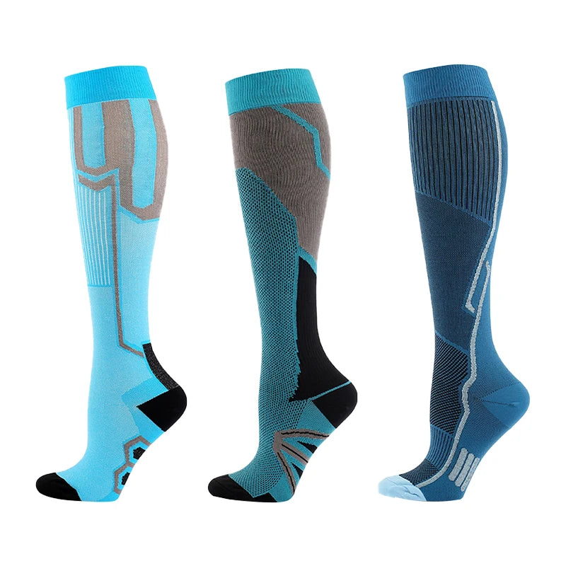 3/5/6 Pairs Compression Socks – Unisex Support for Running, Varicose Veins, Pregnancy & Sports